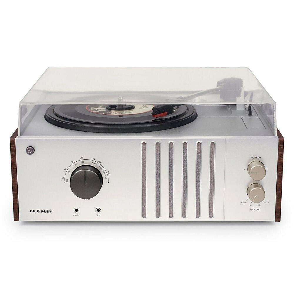 Crosley Cr6017a Ma Player Turntable With Am Fm Radio And Aux In Mahog Staples Ca