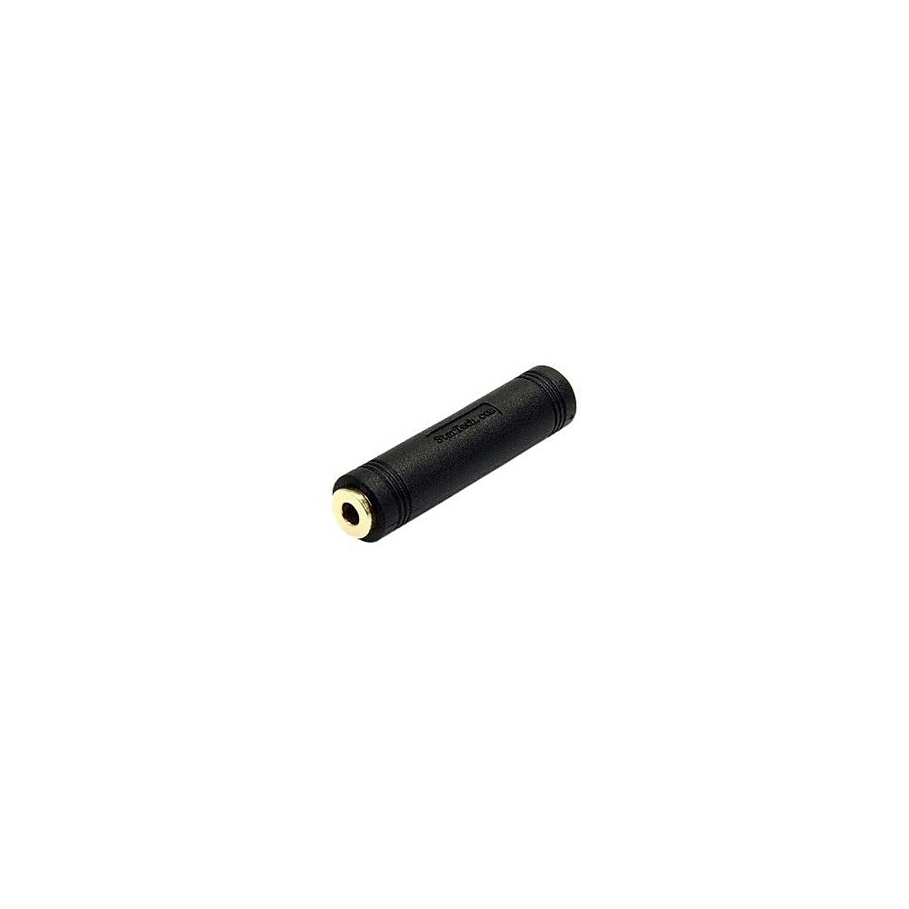 Image of StarTech 3.5 Mm To 3.5 Mm Audio Coupler, Female To Female, Black