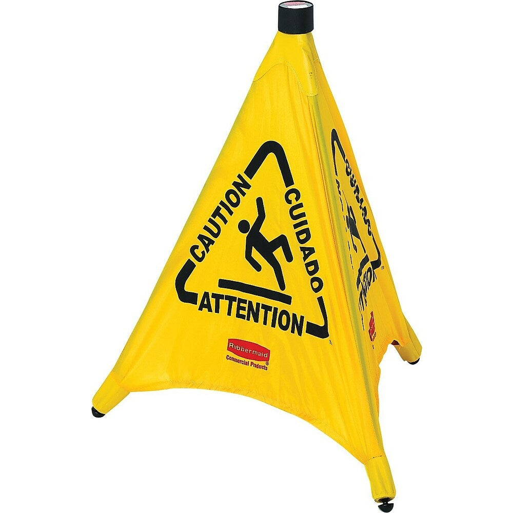Image of Rubbermaid Pop-Up Safety Cone, Yellow