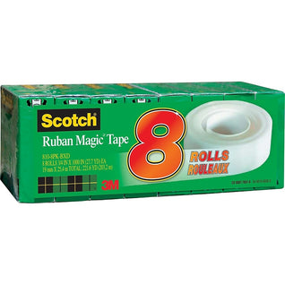 Scotch Magic Tape Invisible 34 in x 1000 in 10 Tape Rolls Clear Home Office  and School Supplies - Office Depot