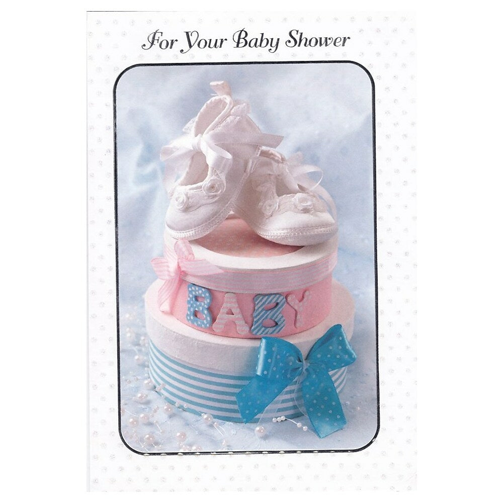 Image of Rosedale 5-1/2" x 8" For Your Baby Shower Greeting Cards And Envelopes, 12 Pack (15504)