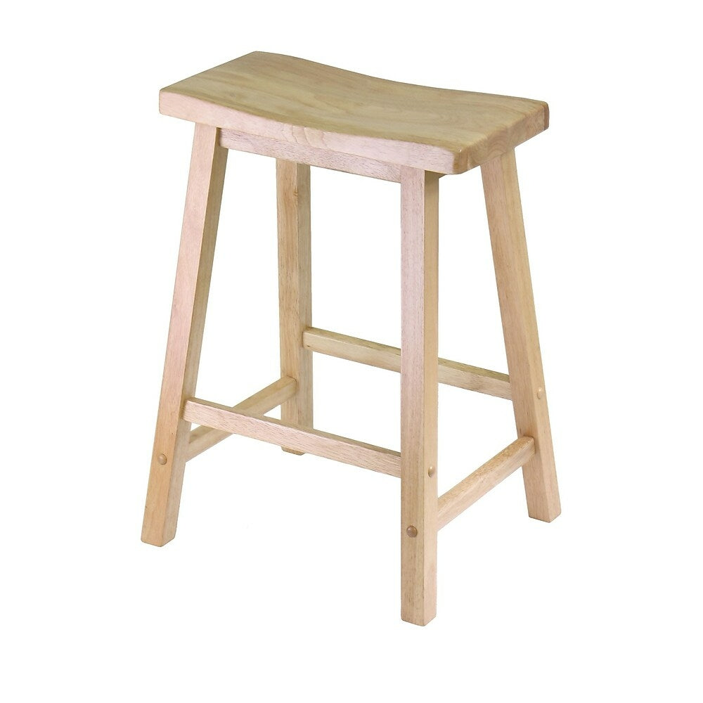 Image of Winsome 24" Saddle Seat Stool, Natural, Brown