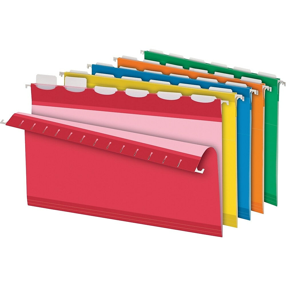 Image of Pendaflex Reinforced Ready-Tab Assorted Hanging Folders - Legal Size - 25 Pack