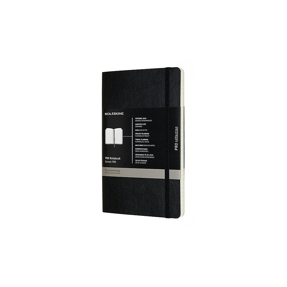 Image of Moleskine Professional Collection Soft Cover Notebook, Black, 5" x 8.25"