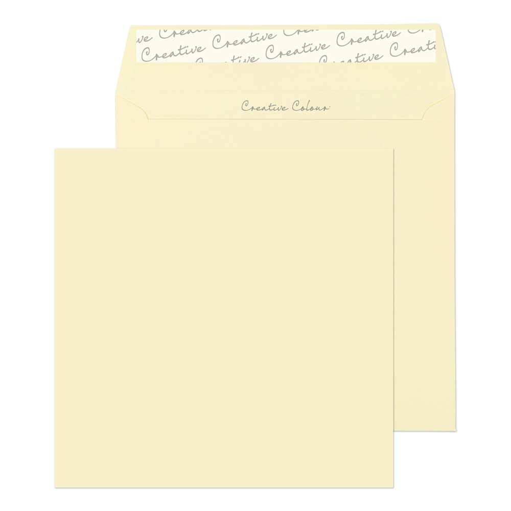 Image of Blake Creative Color Cream Invitation Envelopes - 6 1/4" W x 6 1/4" L - Cookie Dough Cream - 25 Pack, Cookie_Dough_Cream