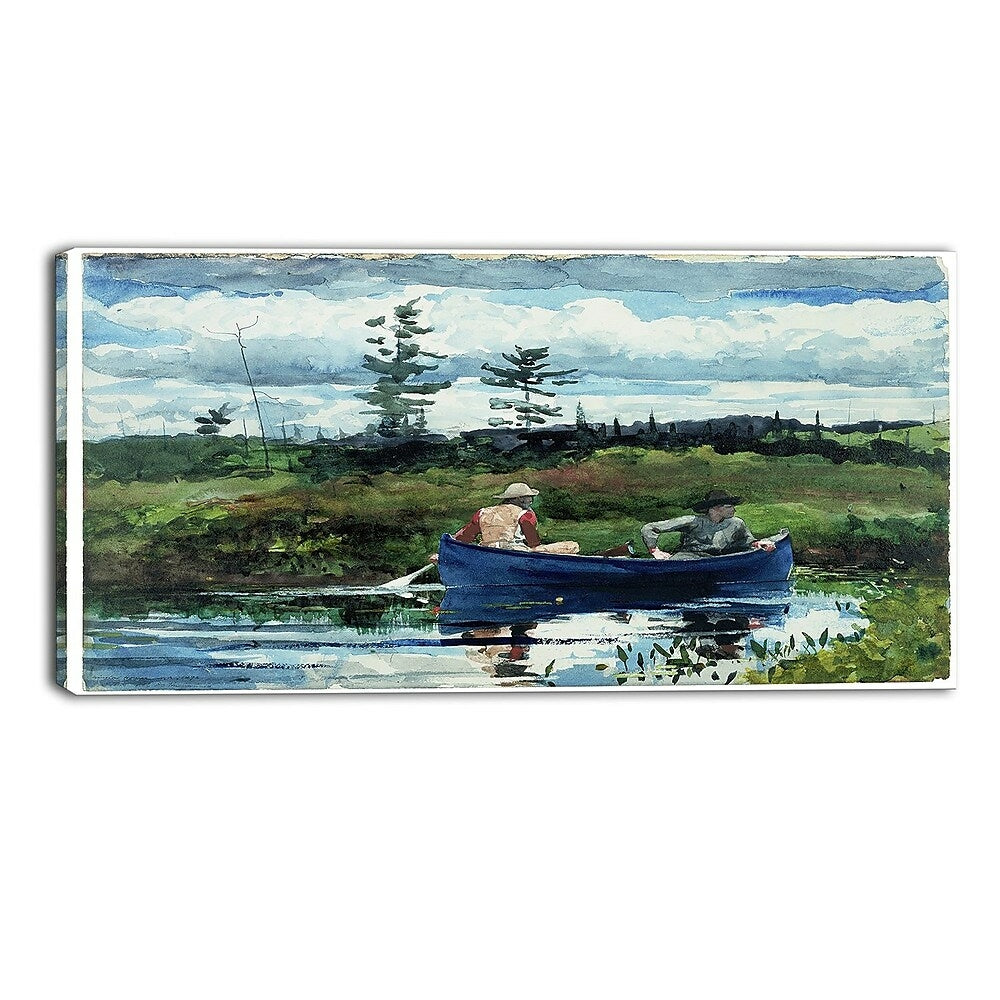 Image of Designart Winslow Homer, The Blue Boat Canvas Art Print, (PT5021-32-16)