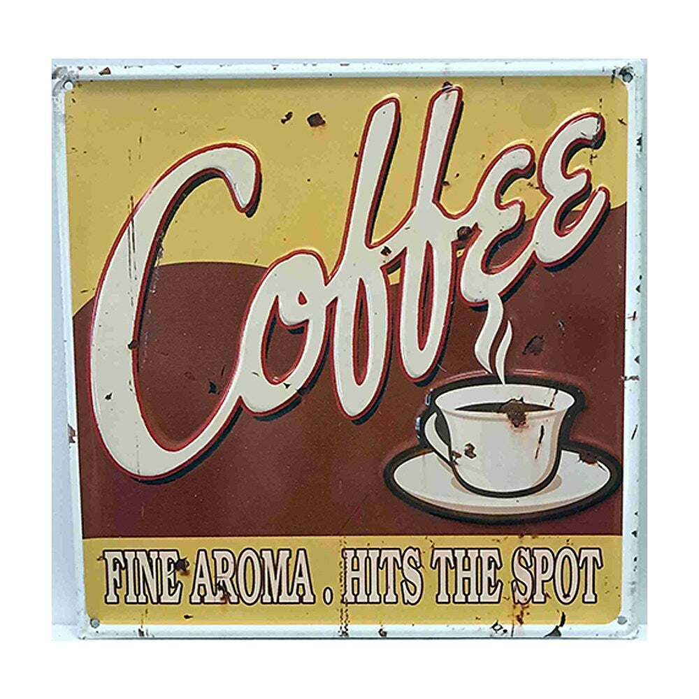 Image of Sign-A-Tology Coffee Aroma Vintage Metal Sign - 12" x 12"