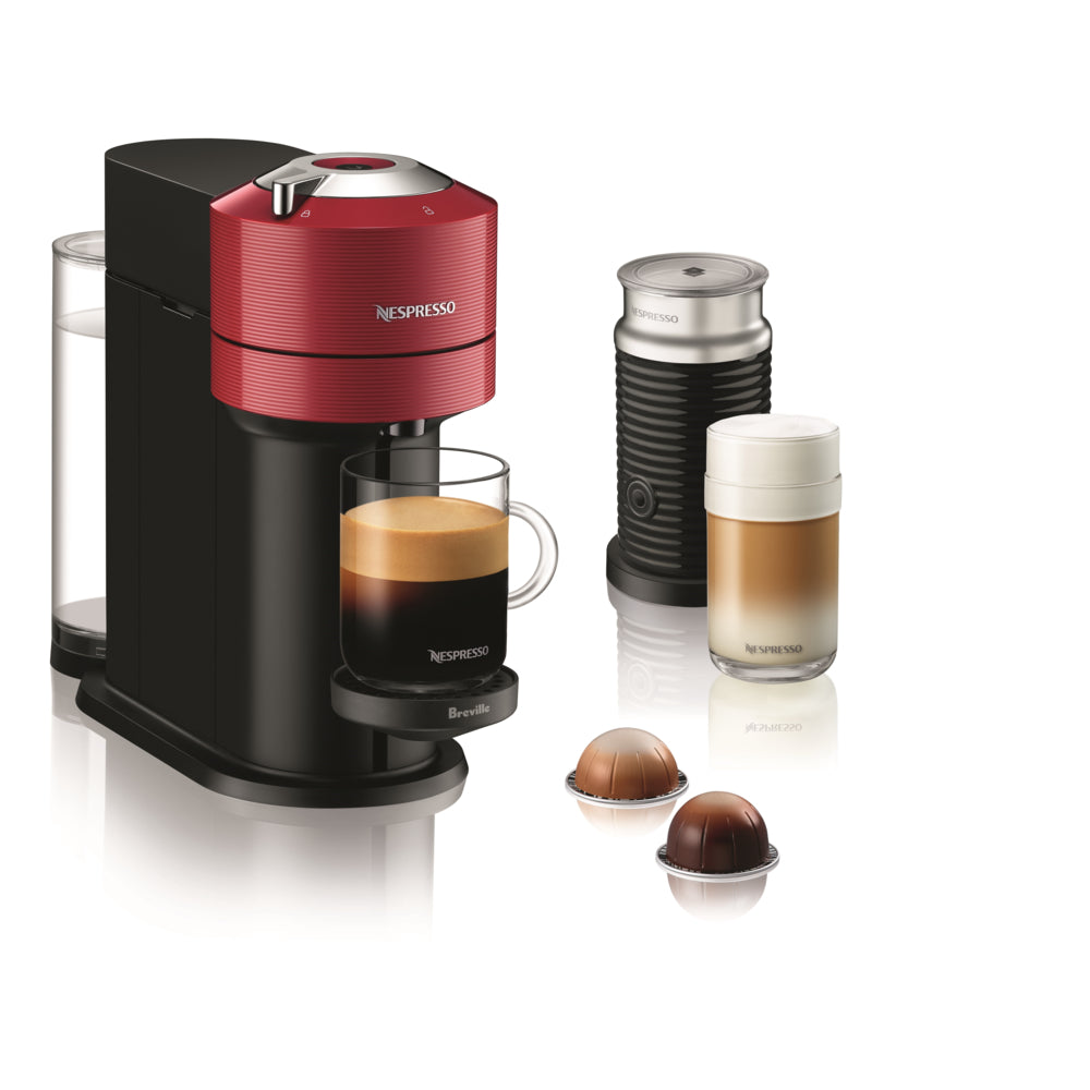 Image of Nespresso Vertuo Next Coffee and Espresso Machine with Aeroccino by Breville - Red