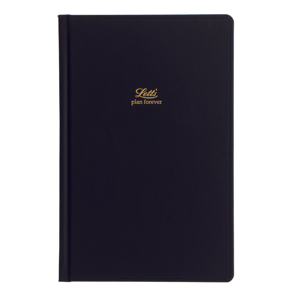Image of Letts Icon Plan Forever 12 Month Perpetual Diary - 7 5/8" x 5" - Black