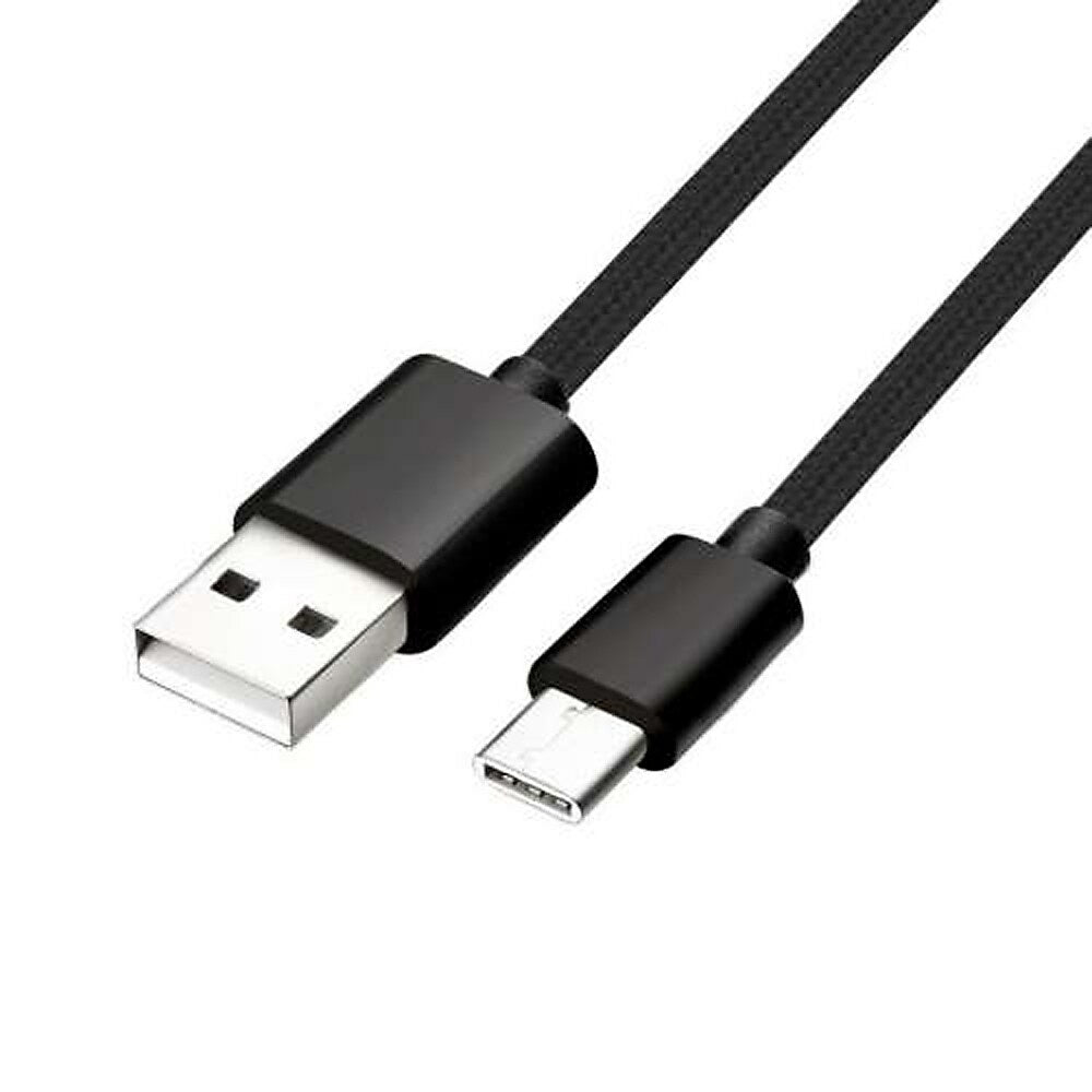 Image of Exian Type-C USB Cable Nylon Braided, 1m, Black