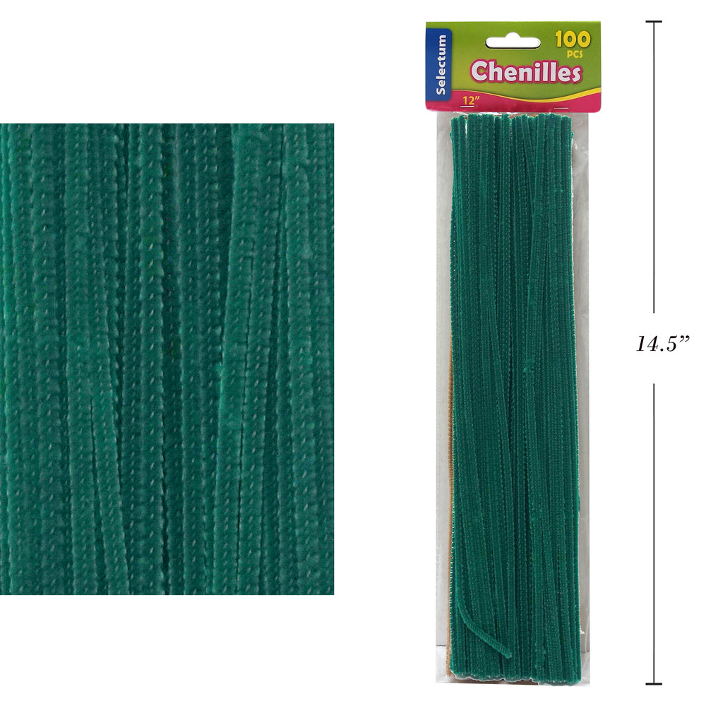 Image of Selectum Pipe Cleaners - 12" - Green - 100 Pack