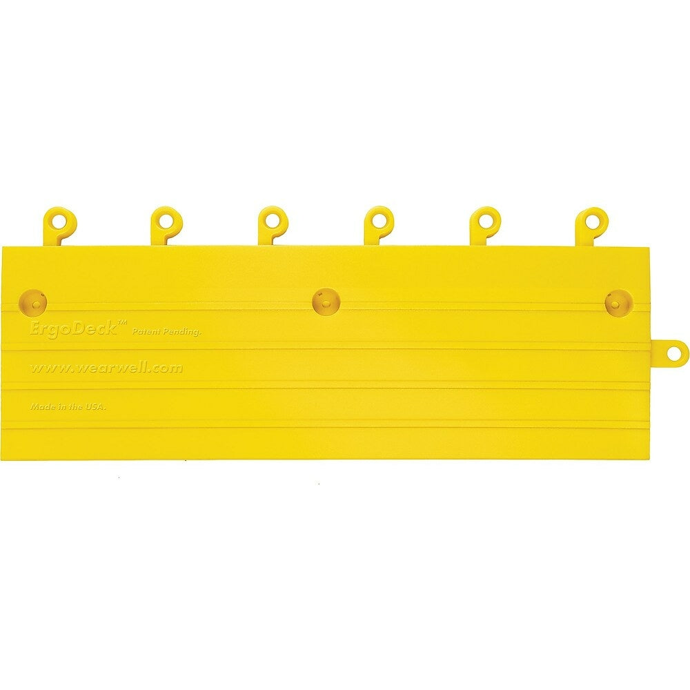 Image of Wearwell ErgoDeck Ergonomic Flooring System, 6" x 18", Yellow, 2 Pack