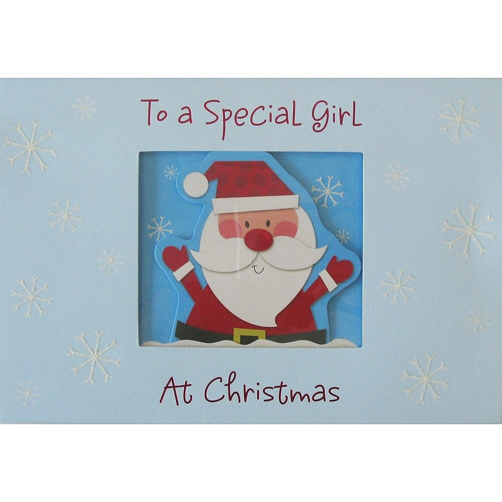 Image of Special Girl, Santa Going Down Chimney, 12 Pack