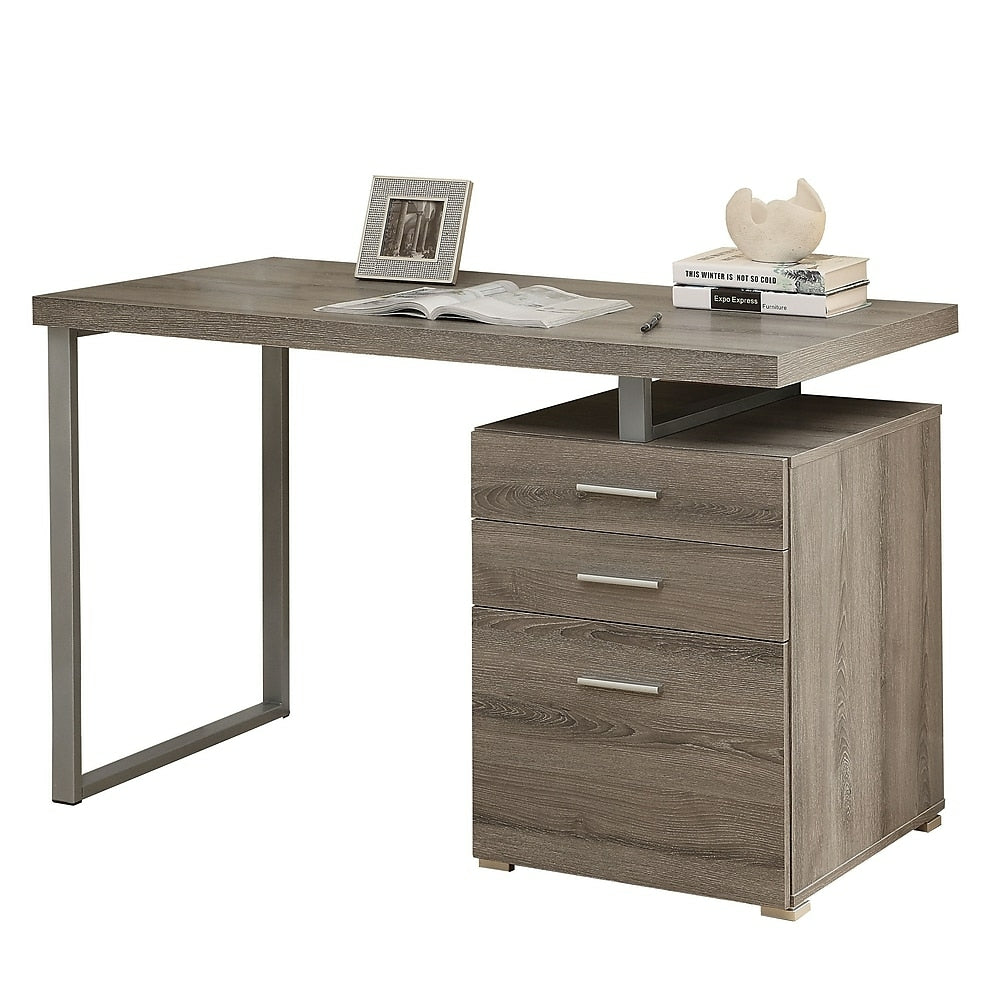 Image of Monarch Specialties - 7326 Computer Desk - Home Office - Laptop - Storage Drawers - 48"L - Work - Metal - Brown