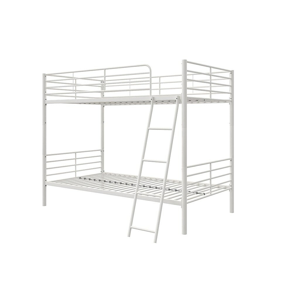 Image of DHP Convertible Twin Over Twin Metal Bunk Bed - White
