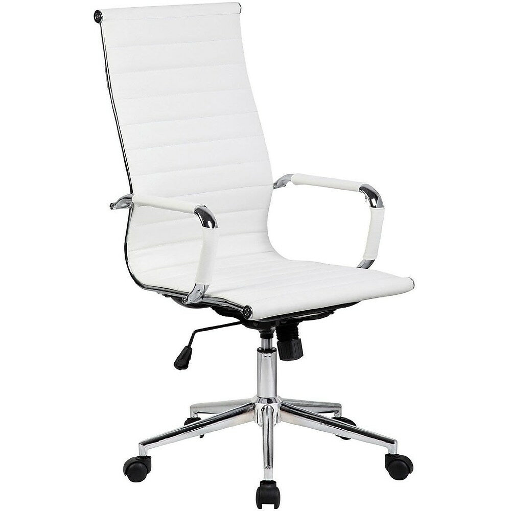 Image of Nicer Furniture Eames Group Aluminium Chair -High Back Office Chair, White