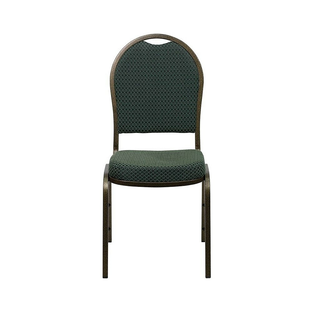 flash furniture hercules series dome back stacking banquet chair with green  patterned fabric and gold vein frame finish 20 pack
