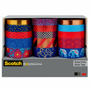 SCJJZ masking tape,washi tape,scotch decoratif,ruban adhésif  décoratif,rouleau adhesif decoratif,Ruban adhésif bricolage autocollants de  décoration faits à la main 10 couleurs : : Cuisine et Maison