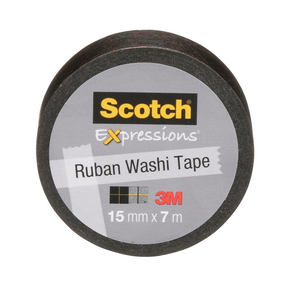 Image of Scotch Expressions, Washi Tape, C614-P4-EF, Black and Copper Foil