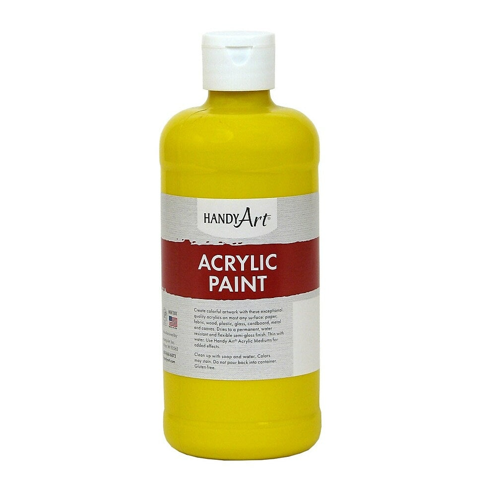 Image of Handy Art Student Acrylic Paint Chrome Yellow 16oz, 3 Pack (RPC101010)