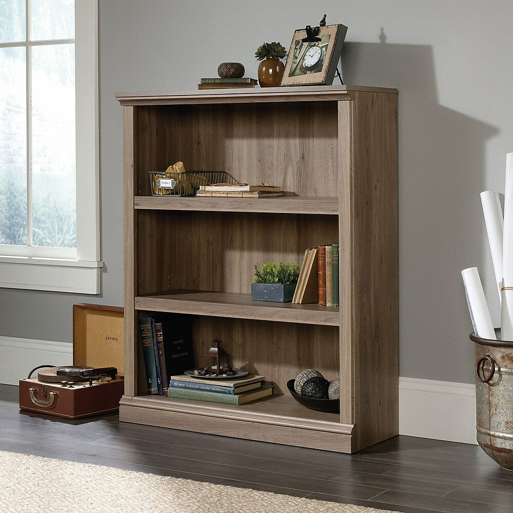Image of Sauder 3 Shelf Bookcase, Salt Oak