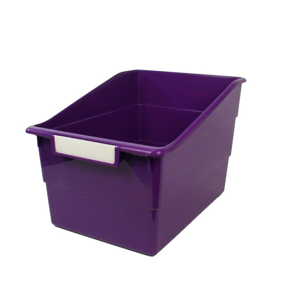 Image of Romanoff Shelf File with Label Holder Wide Purple, 3 Set (ROM77306)