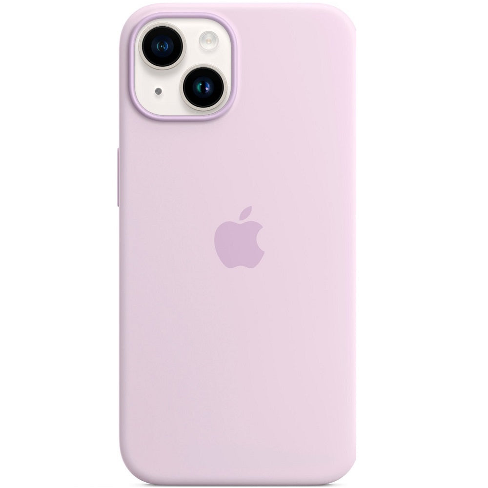 Image of Apple iPhone 14 Silicone Case With Magsafe - Lilac, Purple