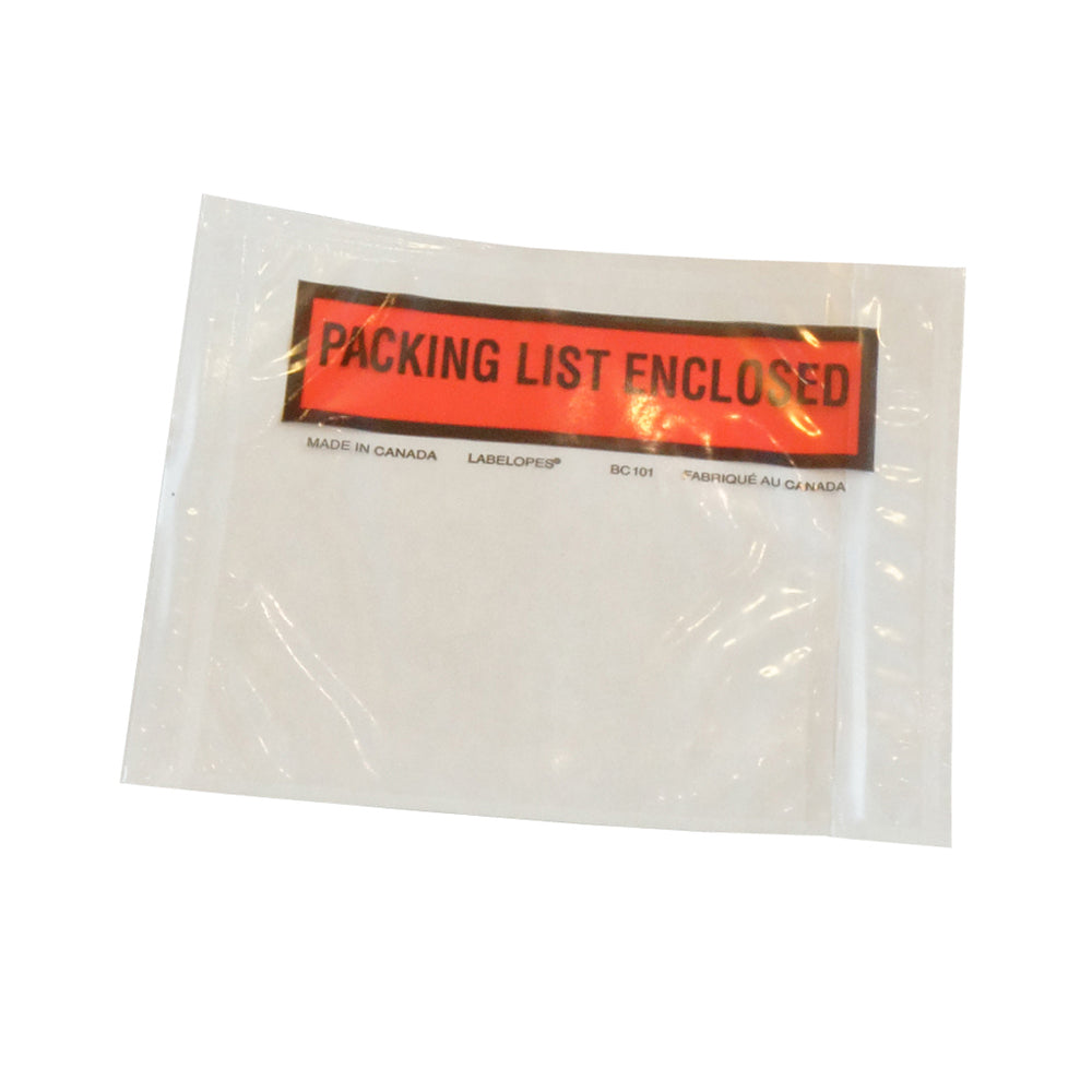 Image of Packing List Envelopes, English Panel style, Packing List Enclosed, Red/Black, 4-1/2" x 5-1/2", 1000 Pack