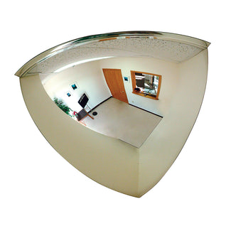 Produits de sécurité Zenith Miroir convexe rectangulaire/rond avec support,  12 h x 18 la, Intérieur/Extérieur