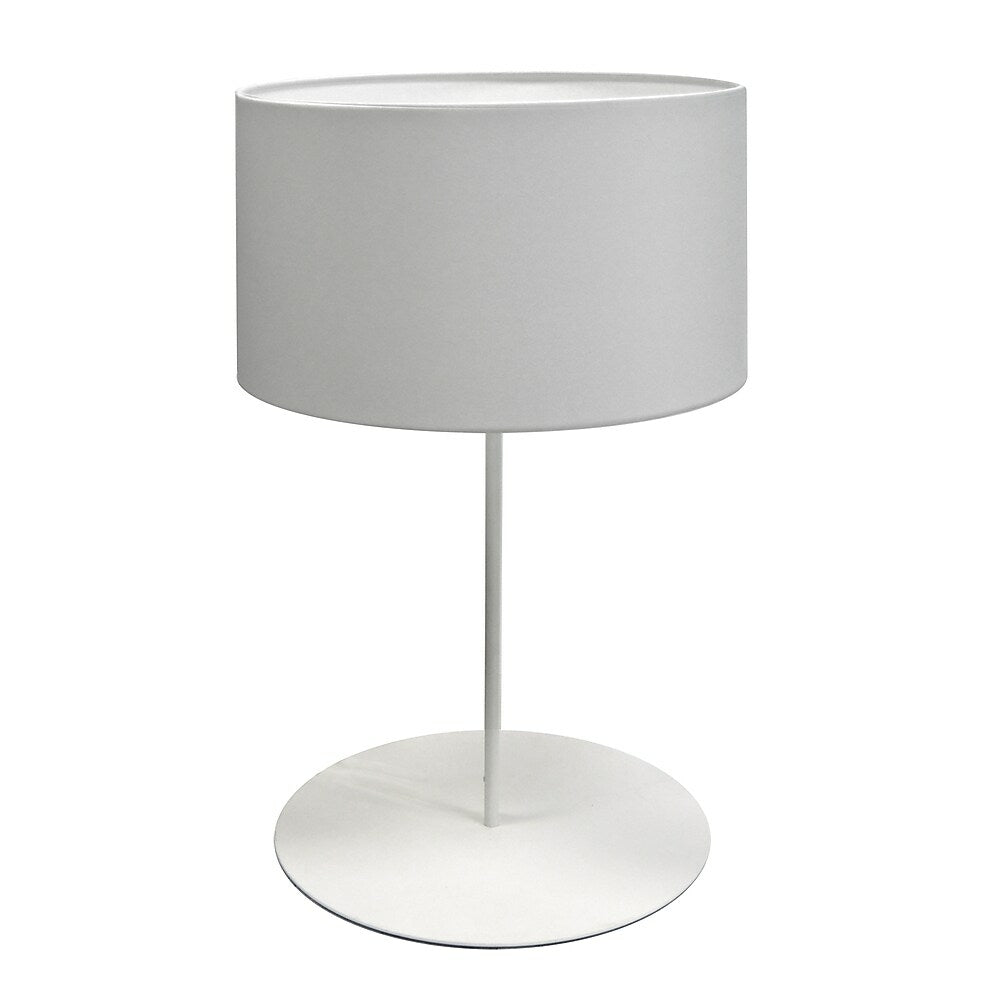 Image of Dainolite 1LT Drum Table Lamp With JTone White Shade