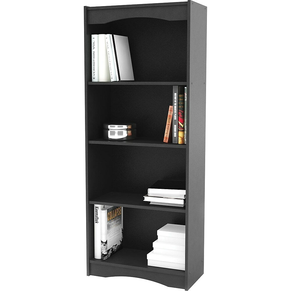 Image of Sonax Hawthorn Collection 60" Tall Bookcase, Midnight Black (S-107-NHL)