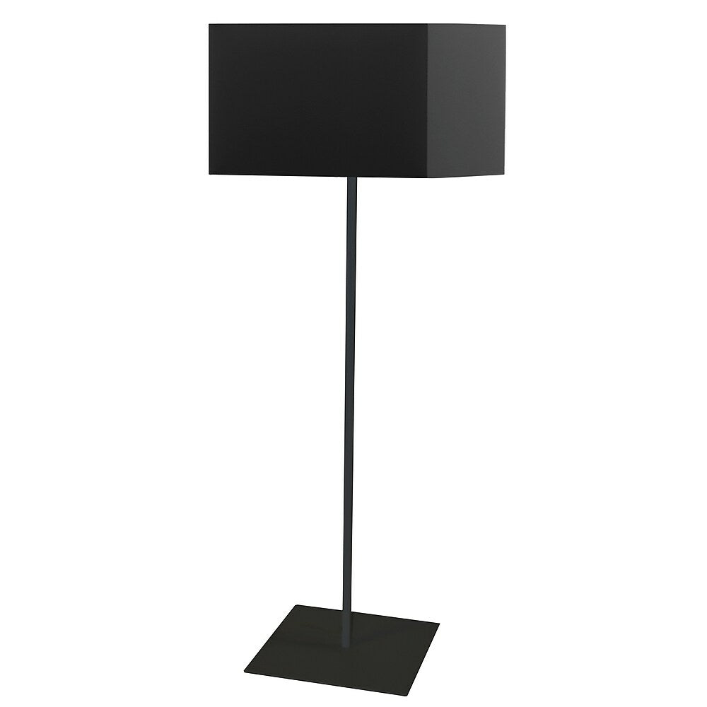 Image of Dainolite 1LT Square Floor Lamp With Black Shade