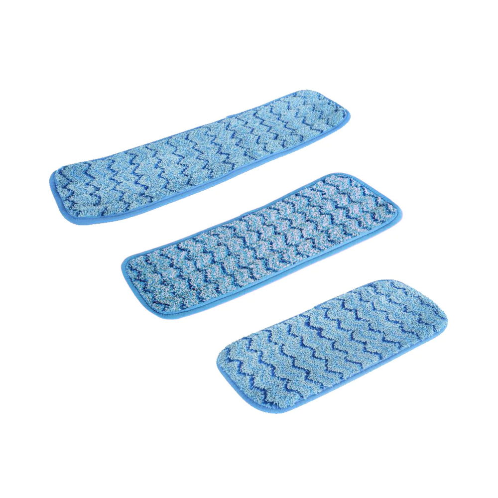 Image of Globe Commercial 12" Microfiber Wet Pad - Blue - 10 pack