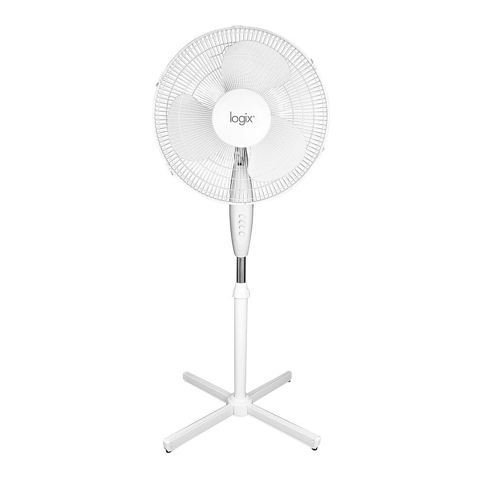 Image of Logix 16" Oscillating Stand Fan, White