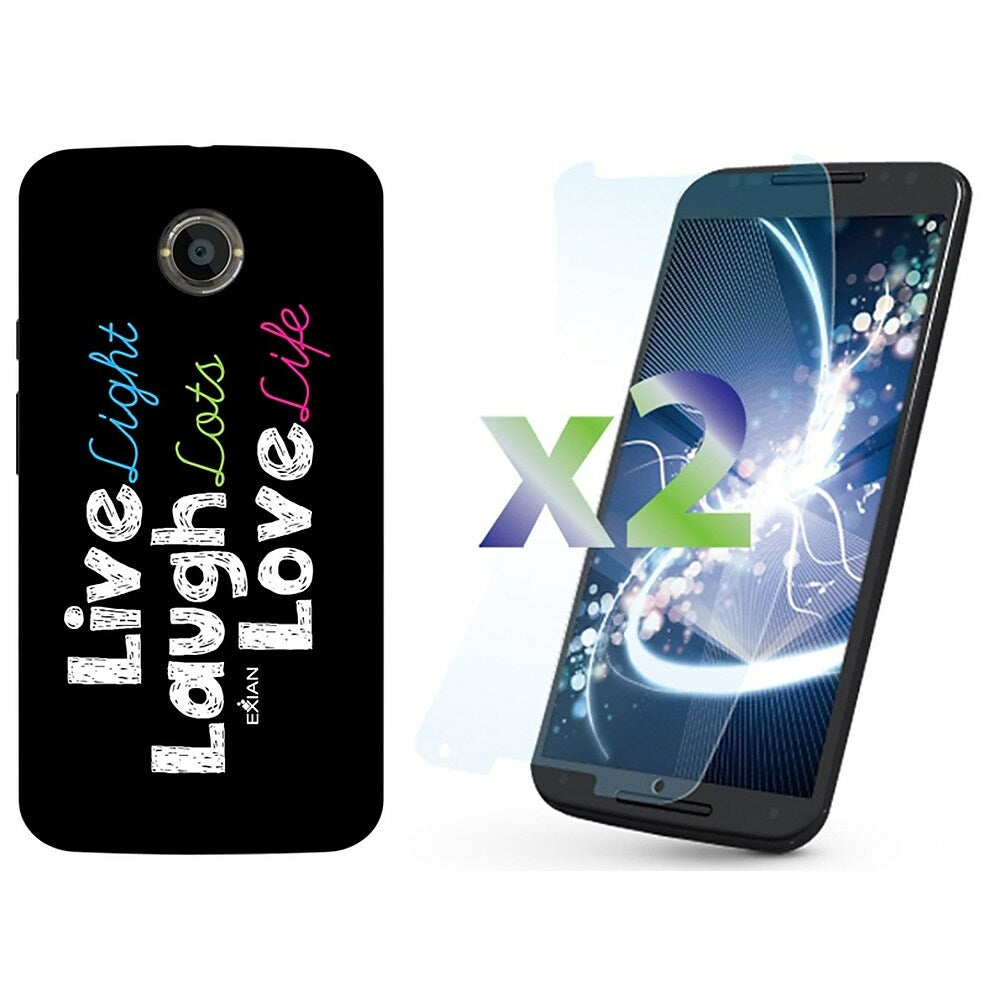Image of Exian Case for Moto X2 - Live Laugh Love, Black
