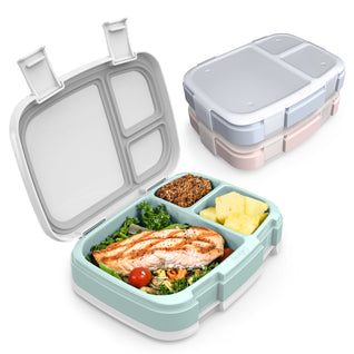 1pc Home Cartoon Lunch Box Food-grade Pp Material School Kids' Divided  Bento Box, Student 2-grid Meal Box Set, Microwave-heated Lunch Container  With Lid, No Leakage, Pink