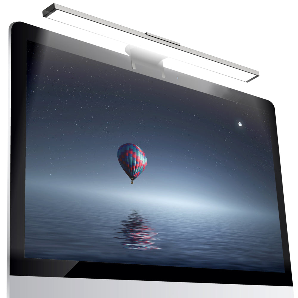 Image of IMPOTEK LED Monitor Lamp - Smart Screen Light Bar with Multi Functional Touch Control, Brushed_Black_Colourfamily