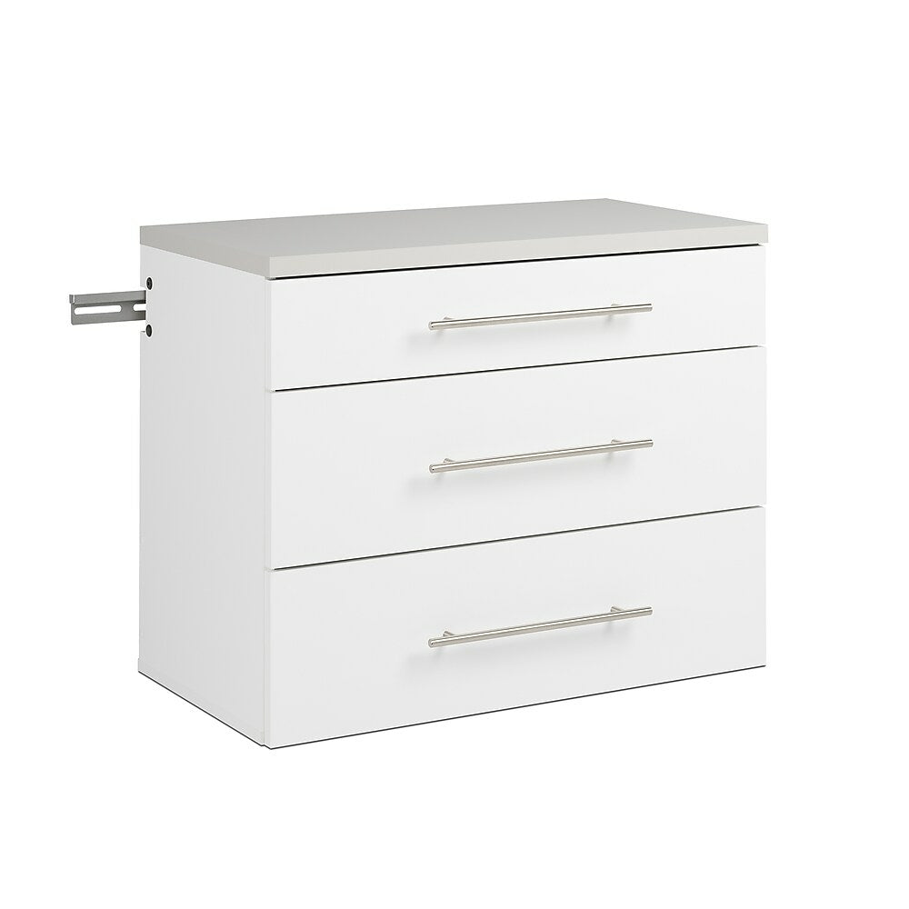 Image of Prepac HangUps 3-Drawer Base Storage Cabinet - White