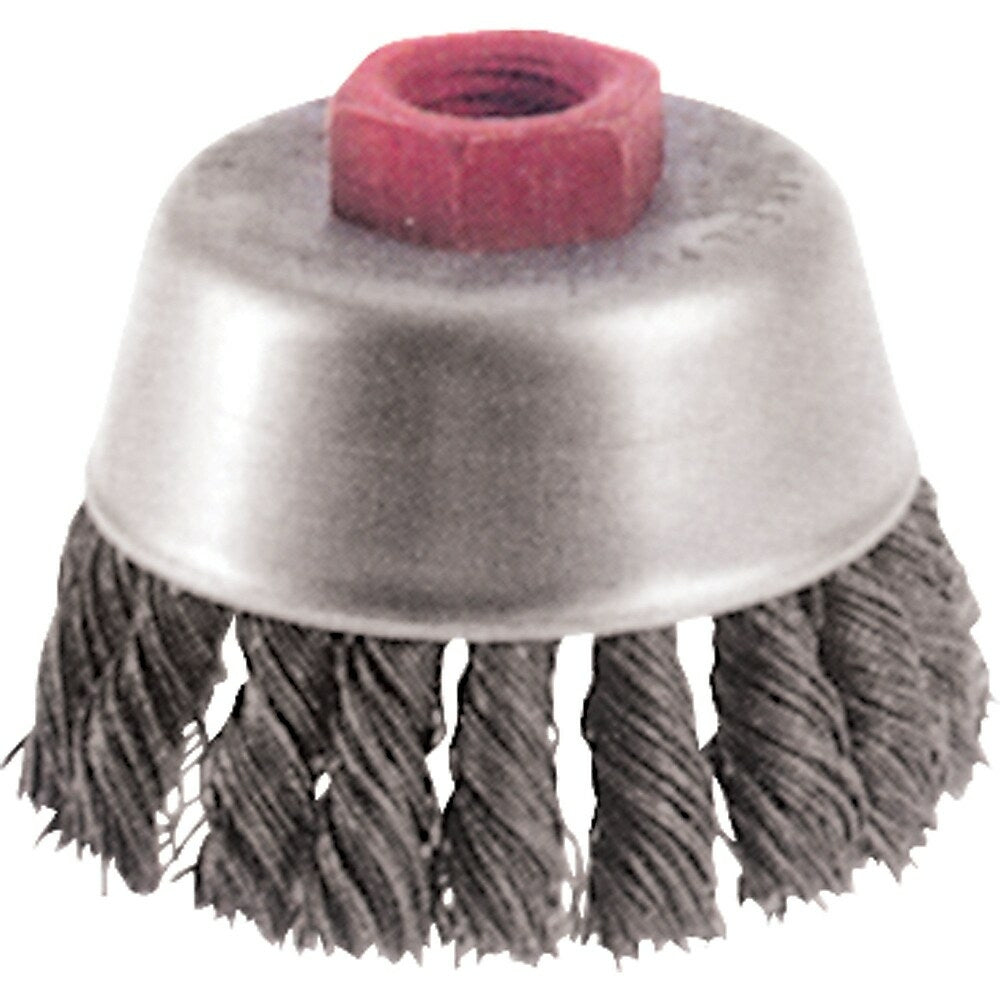 Image of Osborn Knot Wire Cup Brushes - High Speed Small Grinder - 2-3/4" Dia. x 5/8"-11 Arbor - 3 Pack