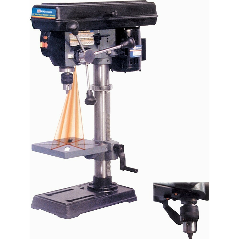 Image of King Canada, Drill Presses With Laser, 10", 1/2" Chuck, 3050 Rpm