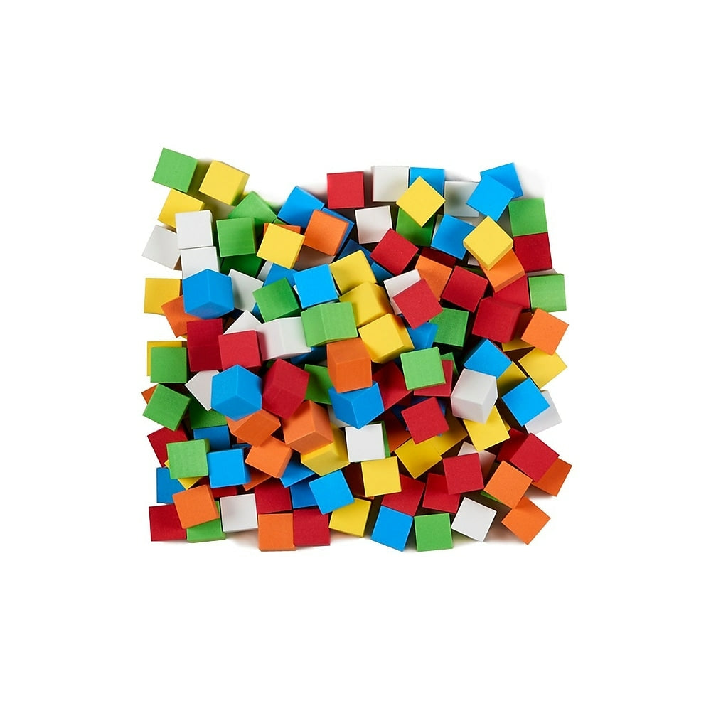 Image of Koplow 16mm Blank Colour Foam Dice, Assorted (KOP18922), 200 Pack