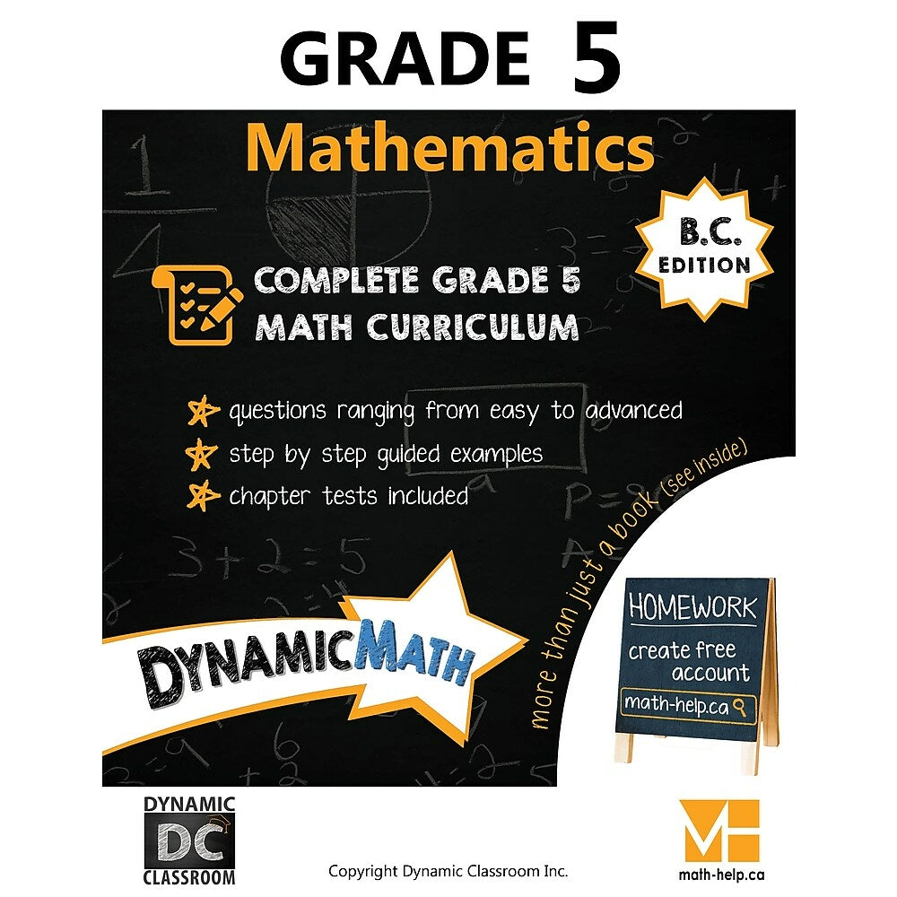 Image of Dynamic Math Workbook BC - Grade 5