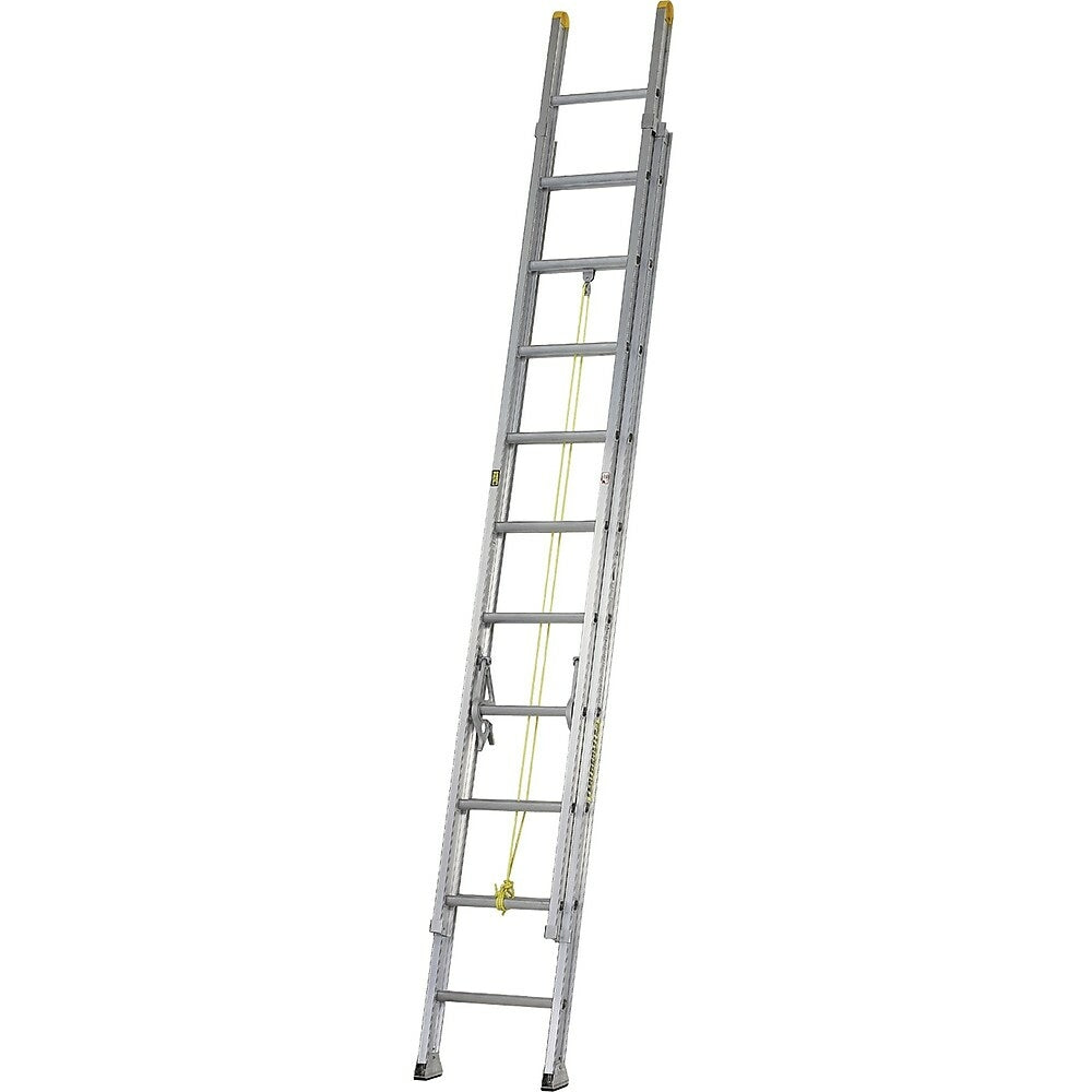 Image of Featherlite Industrial Heavy-Duty Aluminum Extension/Straight Ladders (3200D Series), 24', Yellow