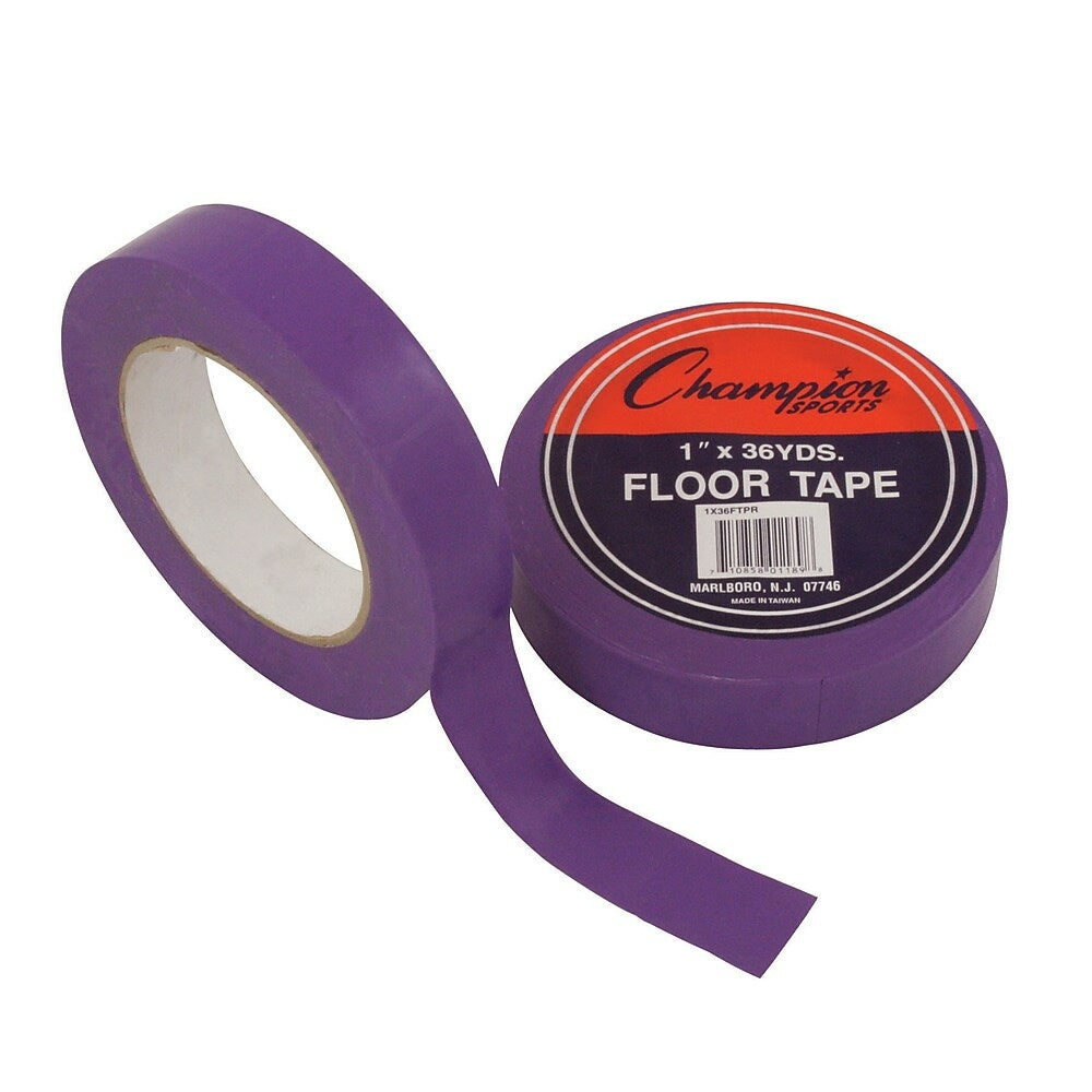 Image of Champion Sports 1" x 36 yd. Floor Tape, Purple, 6 Pack