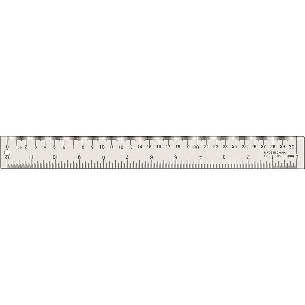 Image of Staples Acrylic Ruler - 12"/30cm - Clear