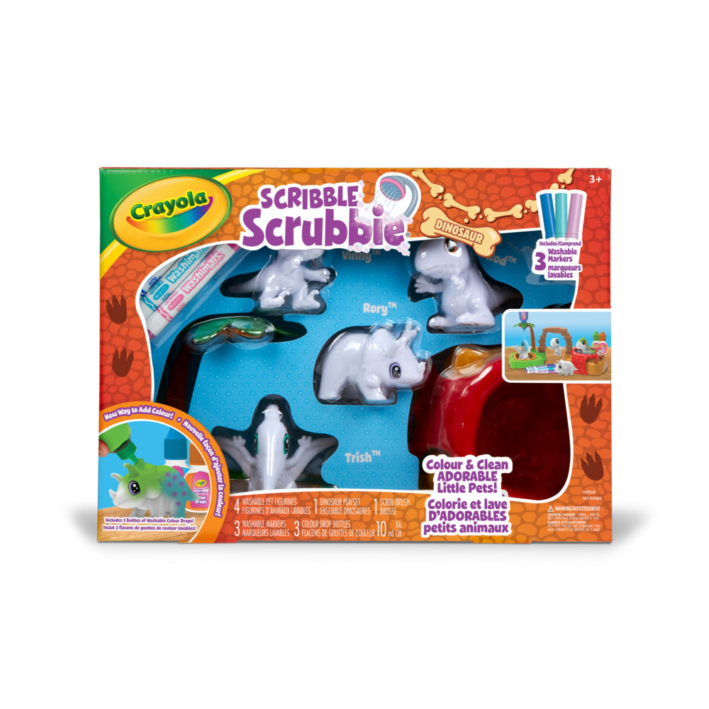 Image of Crayola Scribble Scrubbie Dinosaur Set