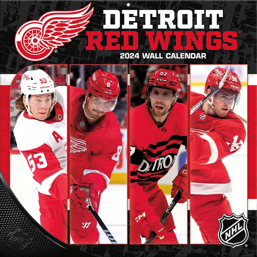 Image of Lang 2024 Detroit Red Wings Monthly Square Wall Calendar - 12" x 12" - Assorted - English