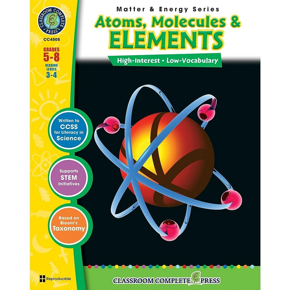 Image of eBook: Atoms - Molecules & Elements - (PDF version - 1-User Download) - ISBN 978-1-55319-371-5 - Grade 5 - 8