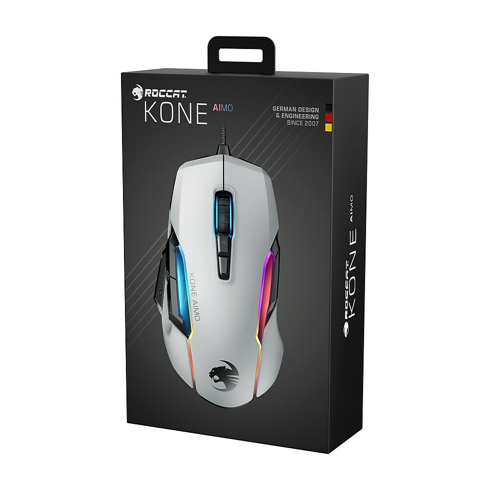 Roccat Kone Aimo Remastered Gaming Mouse For Pc White Staples Ca