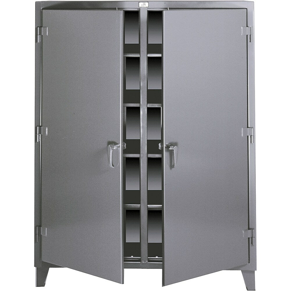 Image of Double Shift Storage Cabinets, Grey